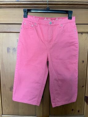Denim&Co Pink Capris Women's Cotton Blend